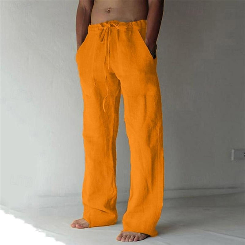 Men's Casual Wide-Leg Linen Pants For Summer