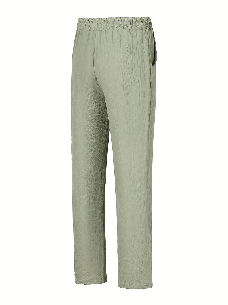 Men's Relaxed Fit Linen Drawstring Pants