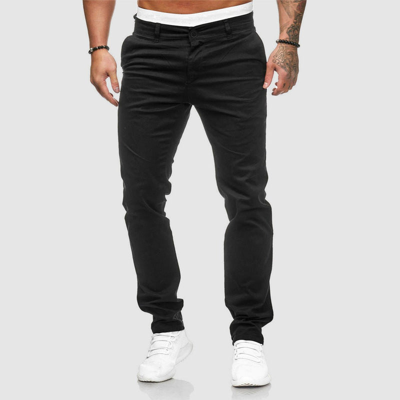 Men's Slim Straight Leg Casual Pants