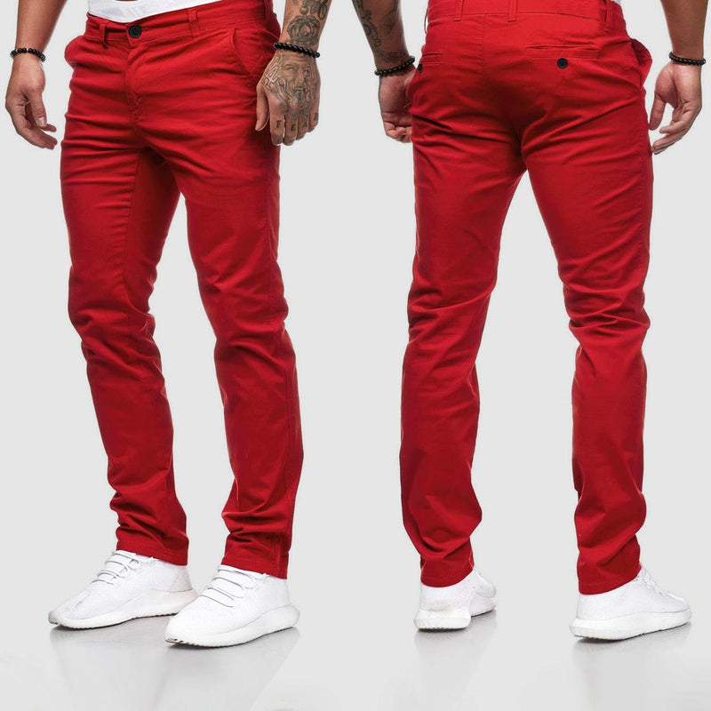 Men's Slim Straight Leg Casual Pants