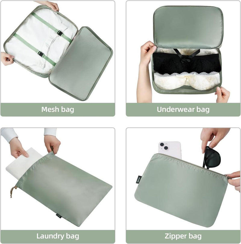 10-Piece Packing Cube Set For Travel Organisation And Space Saving