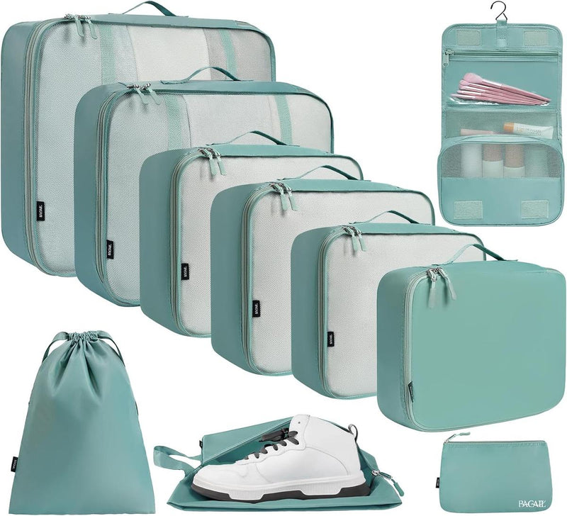 10-Piece Packing Cube Set For Travel Organisation And Space Saving