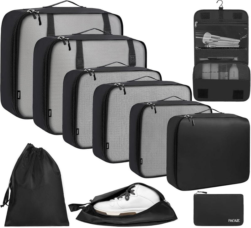 10-Piece Packing Cube Set For Travel Organisation And Space Saving