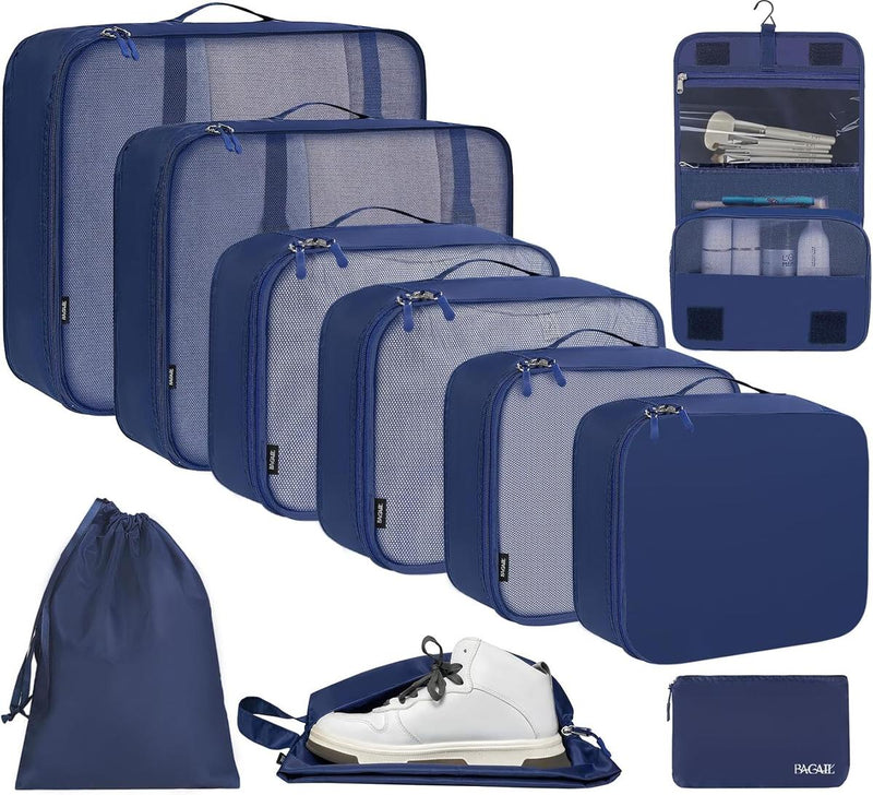 10-Piece Packing Cube Set For Travel Organisation And Space Saving