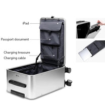 100% Aluminium Suitcase With 360° Spinner Wheels - Stylish Cabin And Checked Luggage