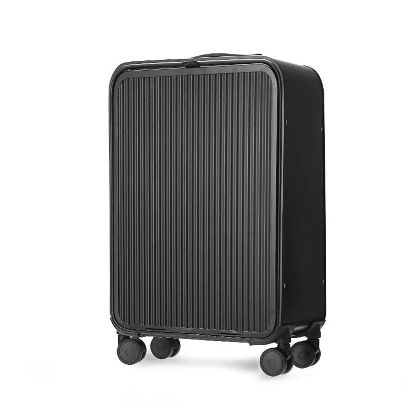100% Aluminium Suitcase With 360° Spinner Wheels - Stylish Cabin And Checked Luggage