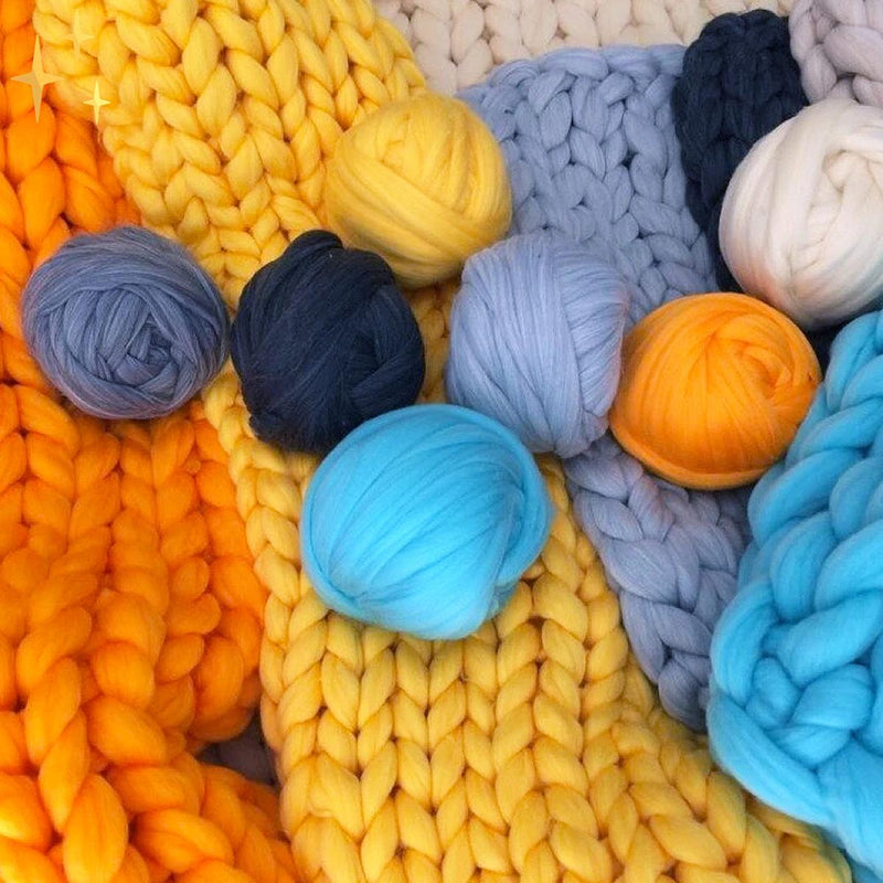 1000 Gram XXL Chunky Yarn - Soft Premium Knitting Wool for Fashion Projects