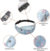 1+1 Free Waterproof Flamingo Print Waistbag - Lightweight And Adjustable
