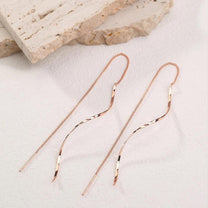14K Gold Silver Geometric Stud Earrings