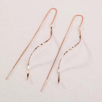 14K Gold Silver Geometric Stud Earrings