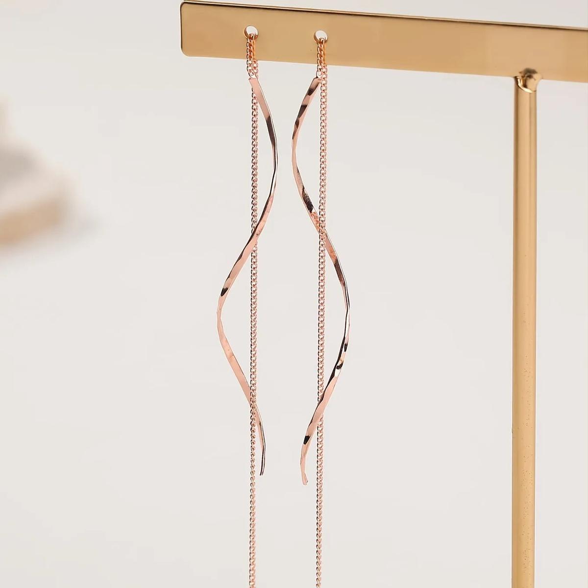 14K Gold Silver Geometric Stud Earrings