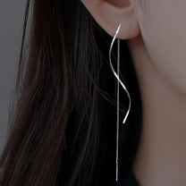 14K Gold Silver Geometric Stud Earrings