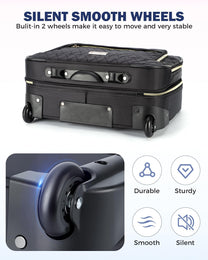15.6-Inch Rolling Laptop Bag With Multiple Compartments And Airline Approved Dimensions