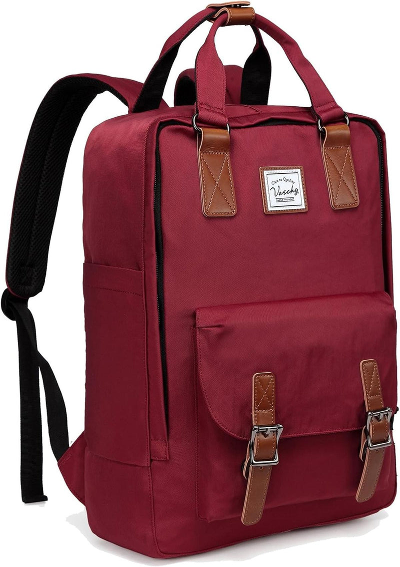 15.6&quot; Water-Resistant Vintage Laptop Backpack With Organiser Pockets