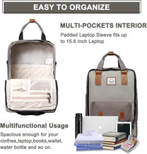 15.6&quot; Water-Resistant Vintage Laptop Backpack With Organiser Pockets