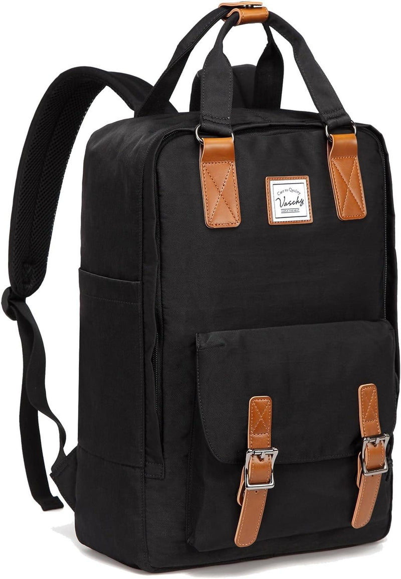 15.6&quot; Water-Resistant Vintage Laptop Backpack With Organiser Pockets