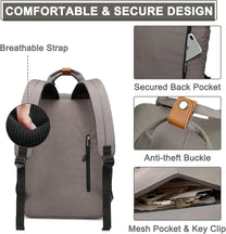 15.6&quot; Water-Resistant Vintage Laptop Backpack With Organiser Pockets