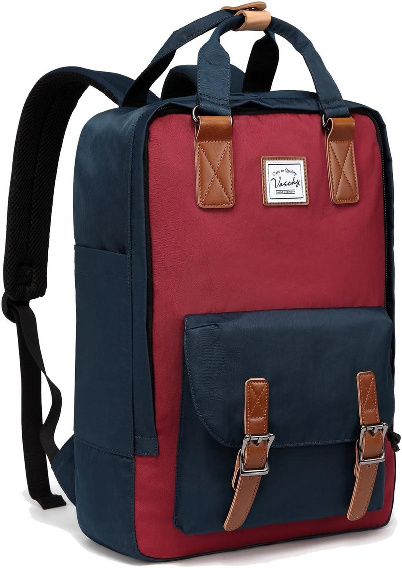 15.6&quot; Water-Resistant Vintage Laptop Backpack With Organiser Pockets