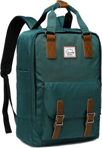 15.6&quot; Water-Resistant Vintage Laptop Backpack With Organiser Pockets