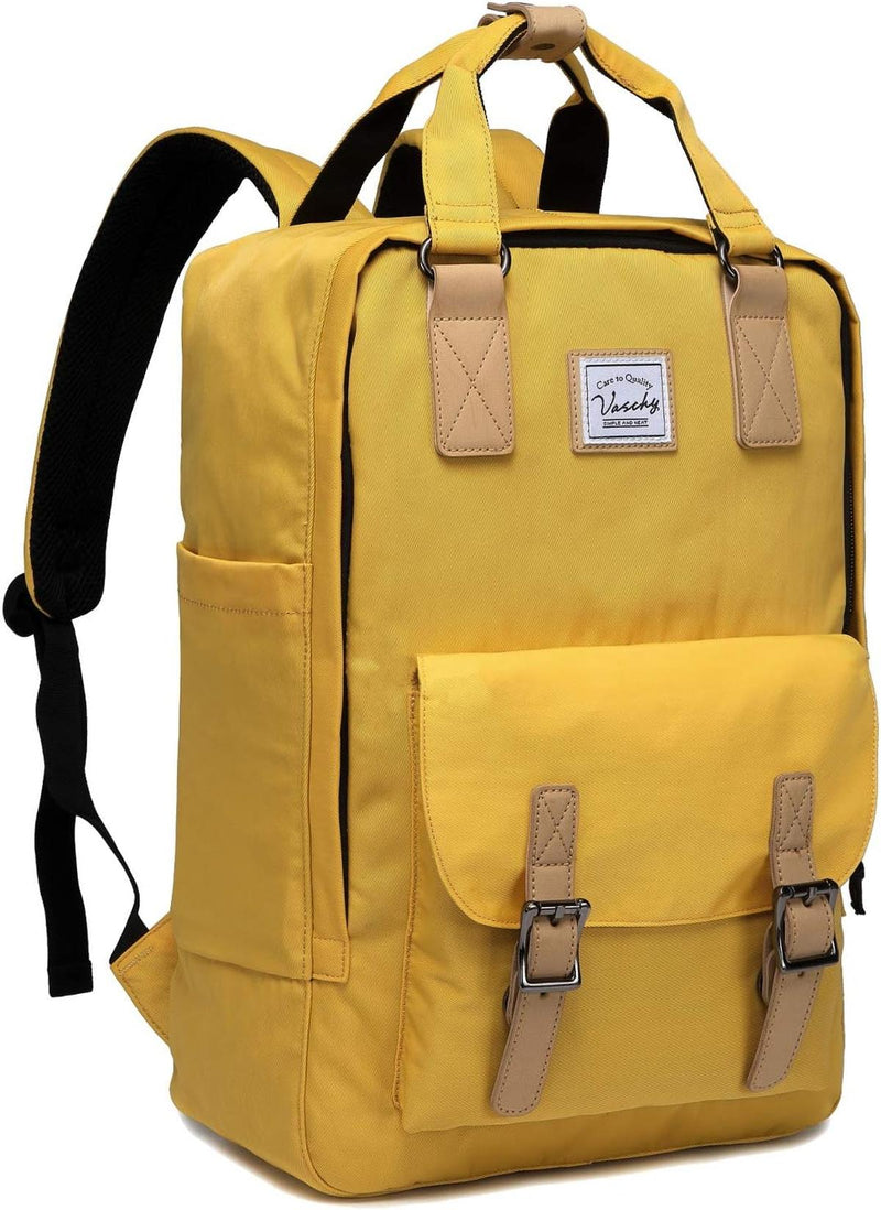 15.6&quot; Water-Resistant Vintage Laptop Backpack With Organiser Pockets