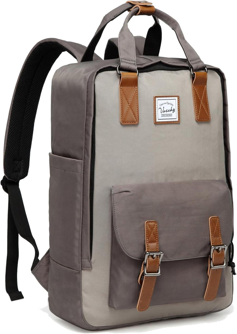 15.6&quot; Water-Resistant Vintage Laptop Backpack With Organiser Pockets