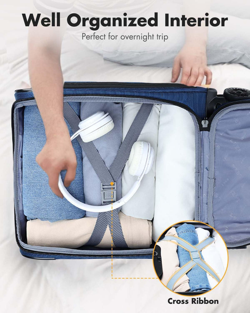 16-Inch Under-Seat Luggage With Spinner Wheels And Laptop Compartment
