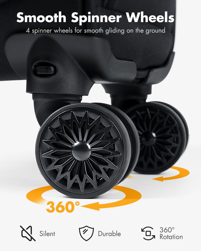 16-Inch Under-Seat Luggage With Spinner Wheels And Laptop Compartment