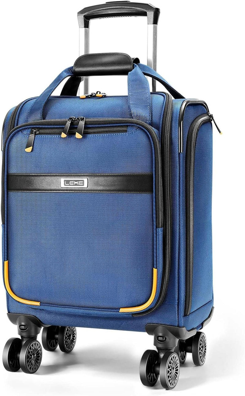 16-Inch Under-Seat Luggage With Spinner Wheels And Laptop Compartment