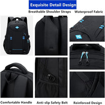 18-Inch Multi-Pocket Wheeled Backpack With Trolley System For Boys