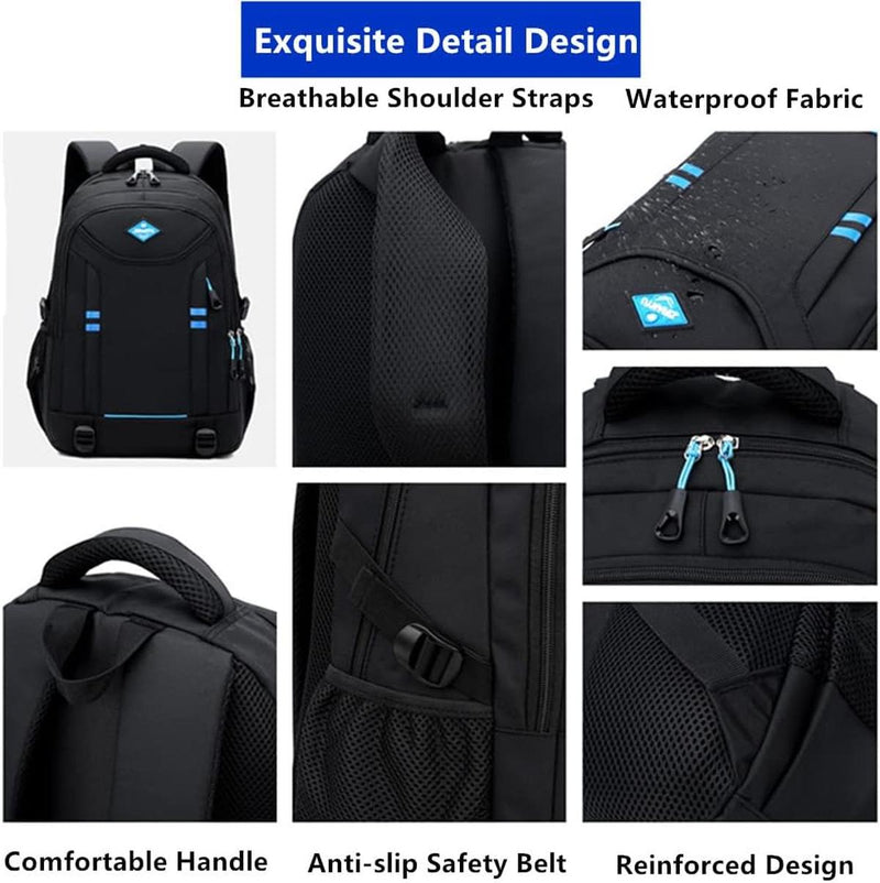 18-Inch Multi-Pocket Wheeled Backpack With Trolley System For Boys