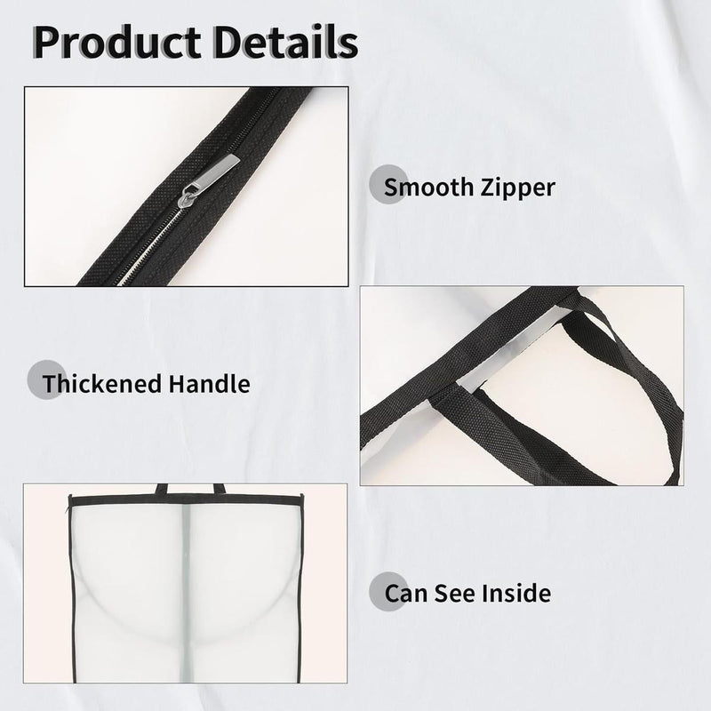 180 cm Garment Cover With Zipper And Window - Buy 1 Get 1 Free