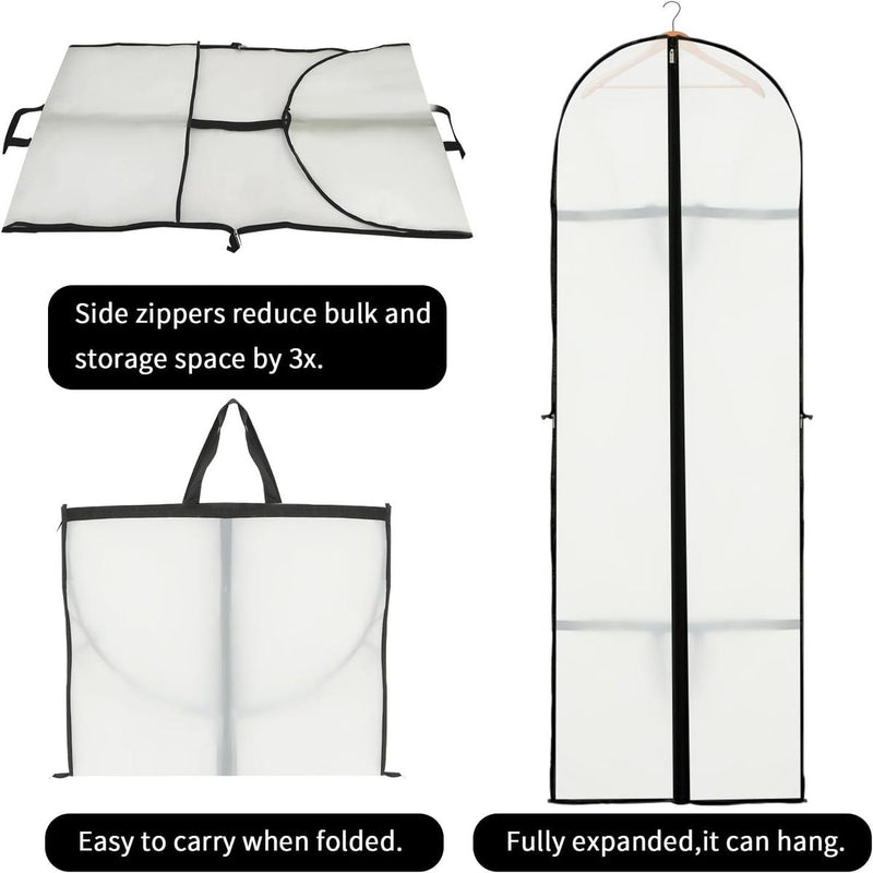 180 cm Garment Cover With Zipper And Window - Buy 1 Get 1 Free