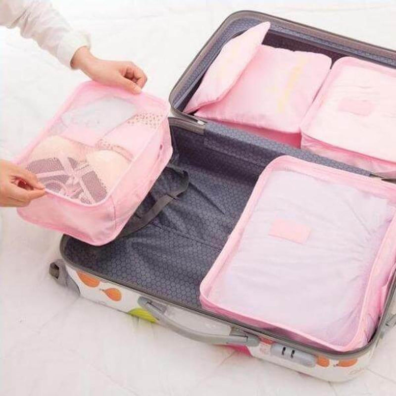 2 For 1 Luggage Organiser Set - 6-Piece Travel Storage Bags