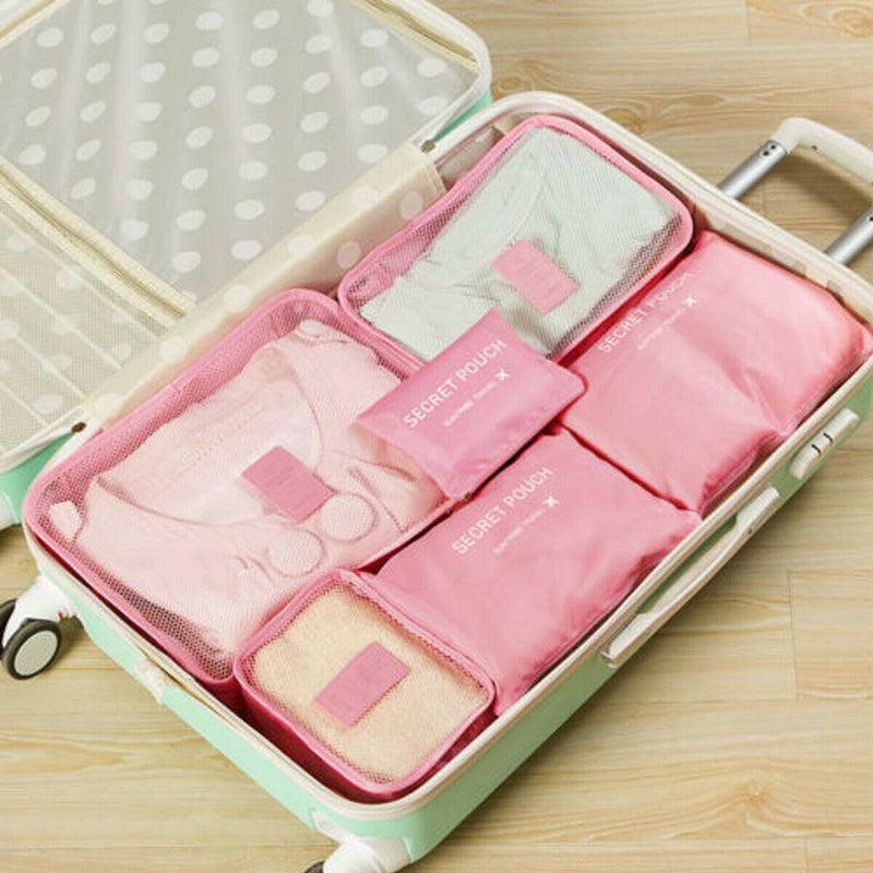 2 For 1 Luggage Organiser Set - 6-Piece Travel Storage Bags