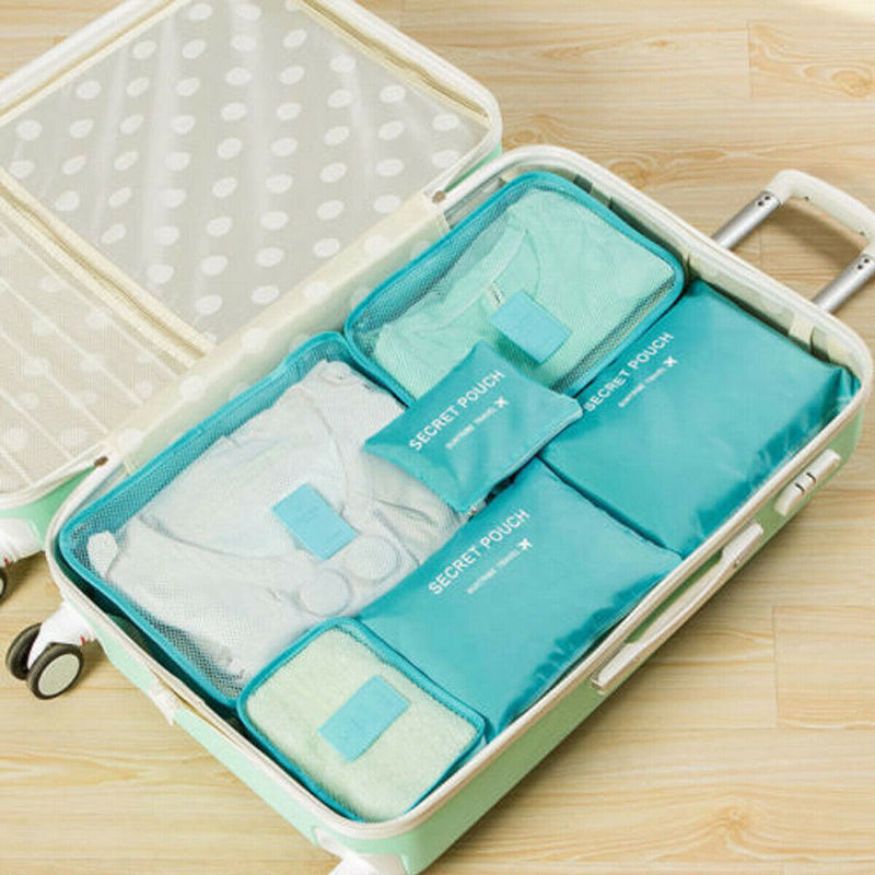 2 For 1 Luggage Organiser Set - 6-Piece Travel Storage Bags