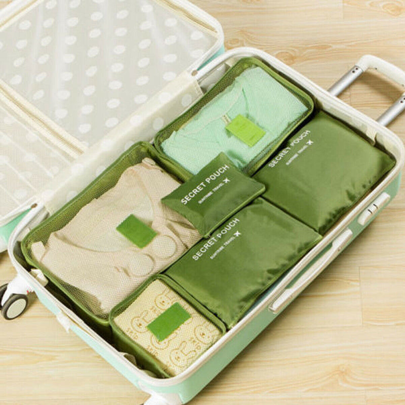 2 For 1 Luggage Organiser Set - 6-Piece Travel Storage Bags