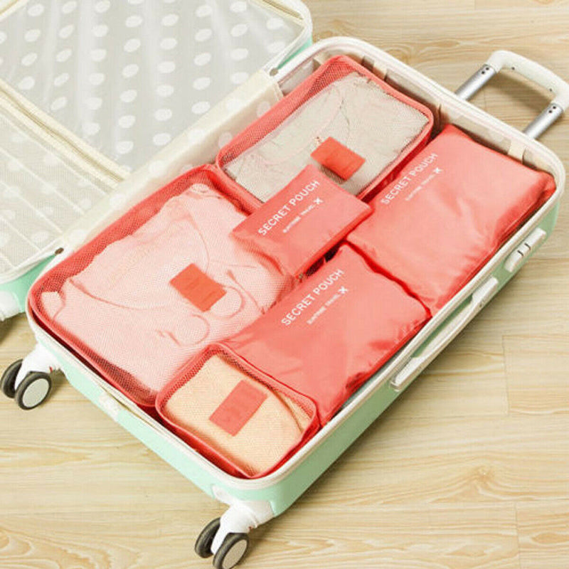 2 For 1 Luggage Organiser Set - 6-Piece Travel Storage Bags