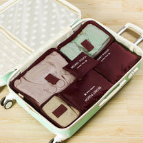 2 For 1 Luggage Organiser Set - 6-Piece Travel Storage Bags