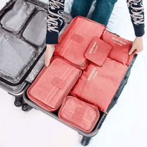 2 For 1 Luggage Organiser Set - 6-Piece Travel Storage Bags