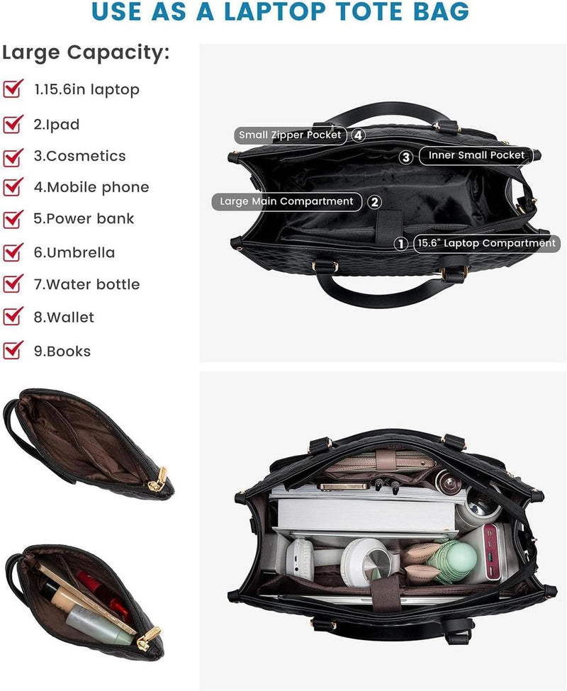 2-In-1 Insulated Lunch And Laptop Bag For Work And Travel