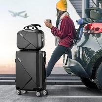 2-Piece ABS Hard Shell Luggage Set With TSA Lock And 360° Spinner Wheels