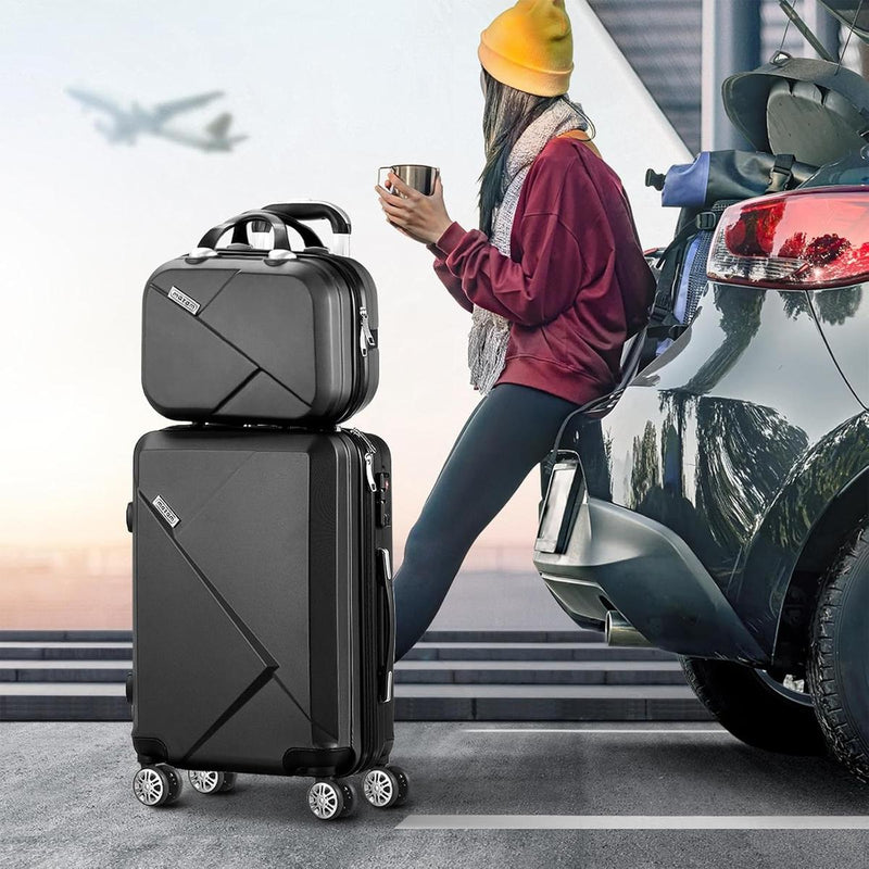 2-Piece ABS Hard Shell Luggage Set With TSA Lock And 360° Spinner Wheels