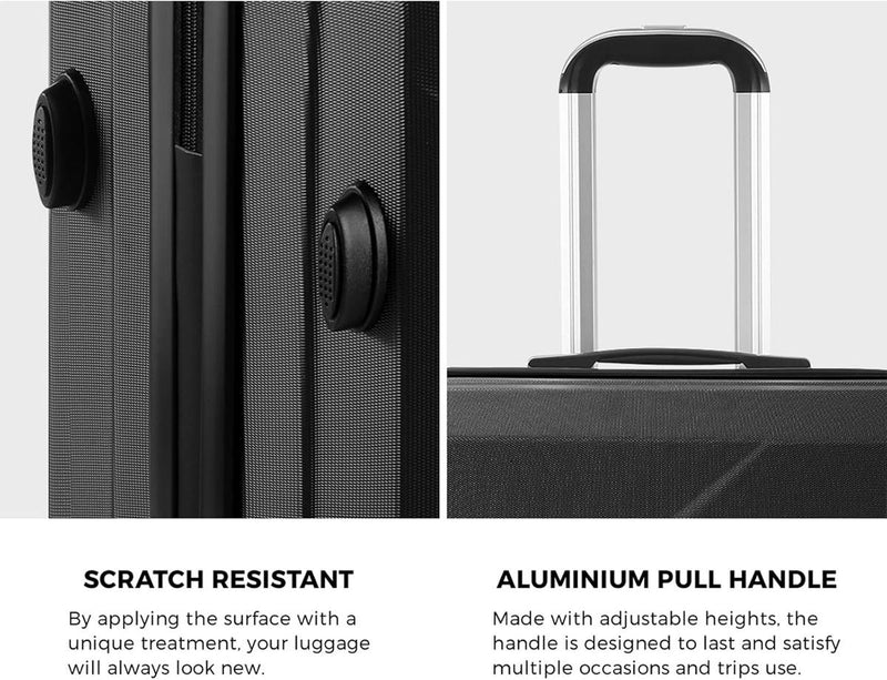 2-Piece ABS Hard Shell Luggage Set With TSA Lock And 360° Spinner Wheels