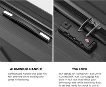 2-Piece ABS Hard Shell Luggage Set With TSA Lock And 360° Spinner Wheels