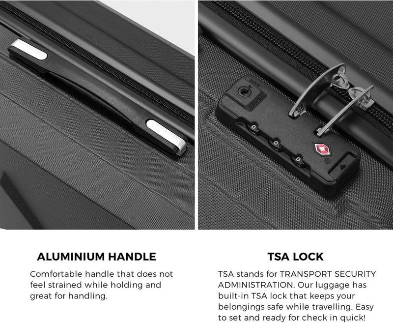 2-Piece ABS Hard Shell Luggage Set With TSA Lock And 360° Spinner Wheels
