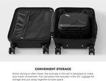 2-Piece ABS Hard Shell Luggage Set With TSA Lock And 360° Spinner Wheels