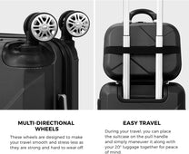 2-Piece ABS Hard Shell Luggage Set With TSA Lock And 360° Spinner Wheels