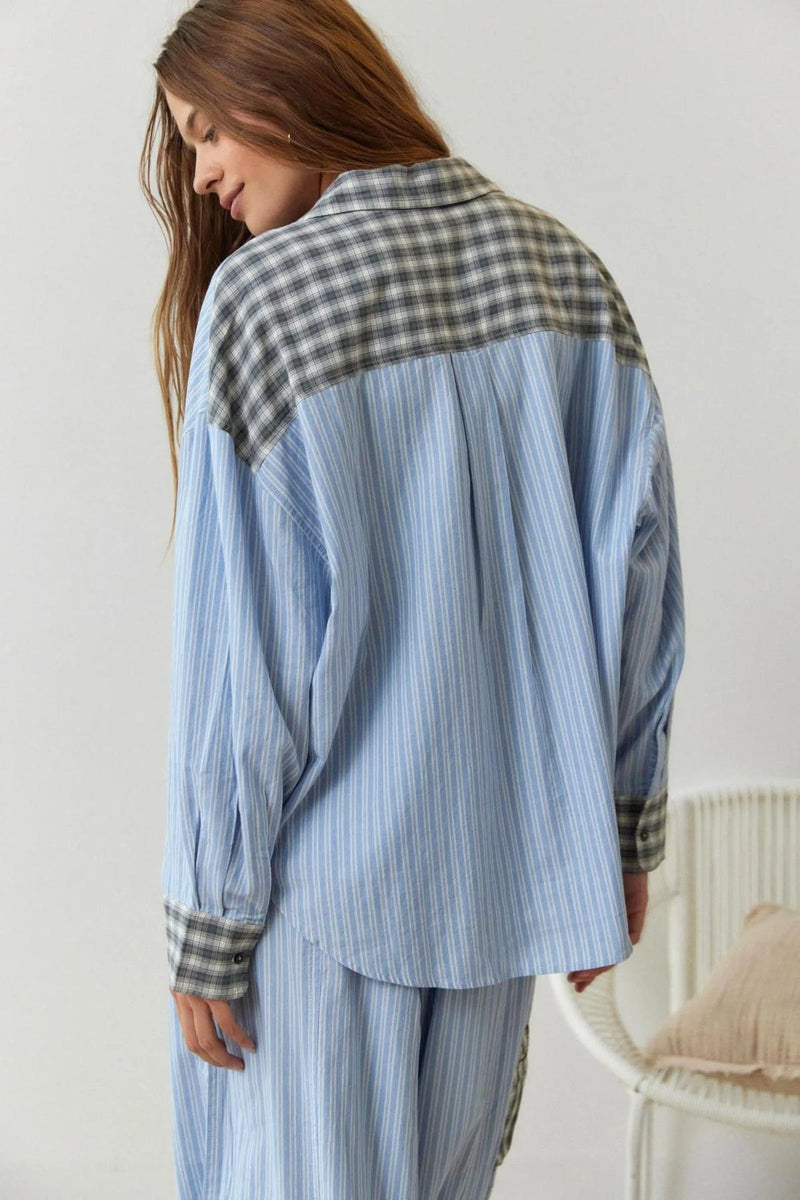 2-Piece Casual Pajama Set With Vintage Aesthetic