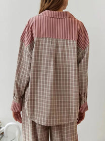 2-Piece Casual Pajama Set With Vintage Aesthetic