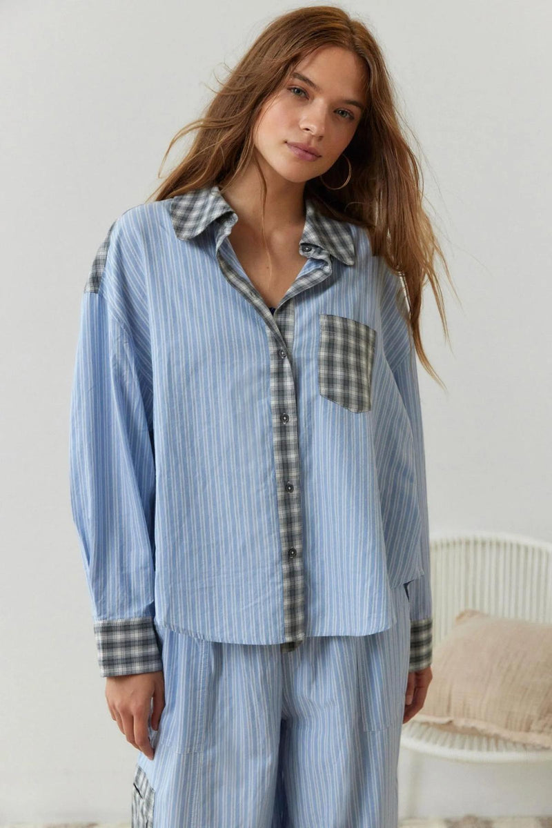 2-Piece Casual Pajama Set With Vintage Aesthetic